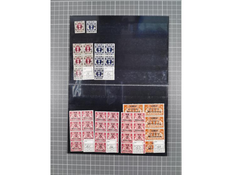 1920/39, vorwiegend postfrische Partie, teils in Einheiten inkl. Dienst- und Portomarken, dabei einige bessere wie Mi.-Nr. 23