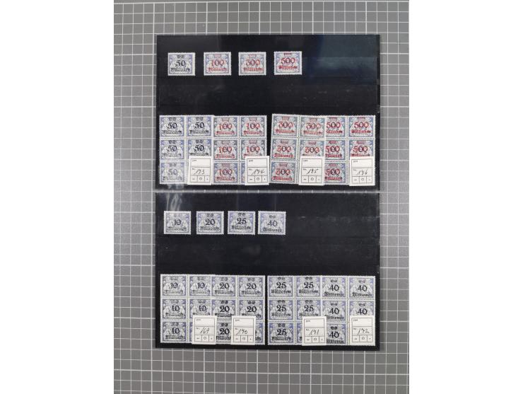 1920/39, vorwiegend postfrische Partie, teils in Einheiten inkl. Dienst- und Portomarken, dabei einige bessere wie Mi.-Nr. 23