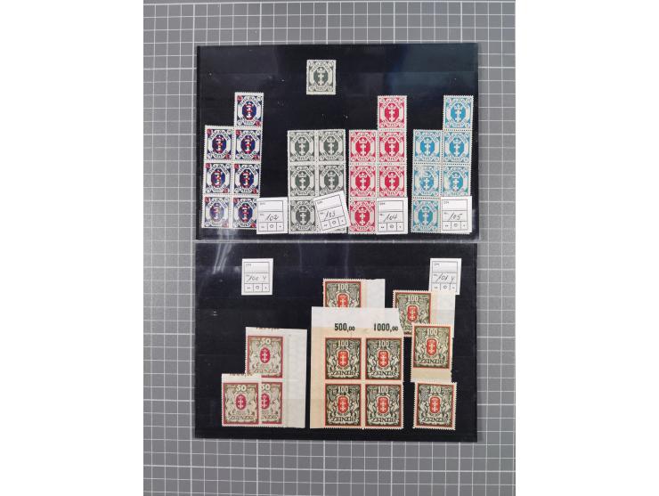 1920/39, vorwiegend postfrische Partie, teils in Einheiten inkl. Dienst- und Portomarken, dabei einige bessere wie Mi.-Nr. 23