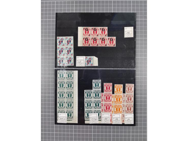 1920/39, vorwiegend postfrische Partie, teils in Einheiten inkl. Dienst- und Portomarken, dabei einige bessere wie Mi.-Nr. 23