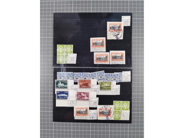 1920/39, vorwiegend postfrische Partie, teils in Einheiten inkl. Dienst- und Portomarken, dabei einige bessere wie Mi.-Nr. 23