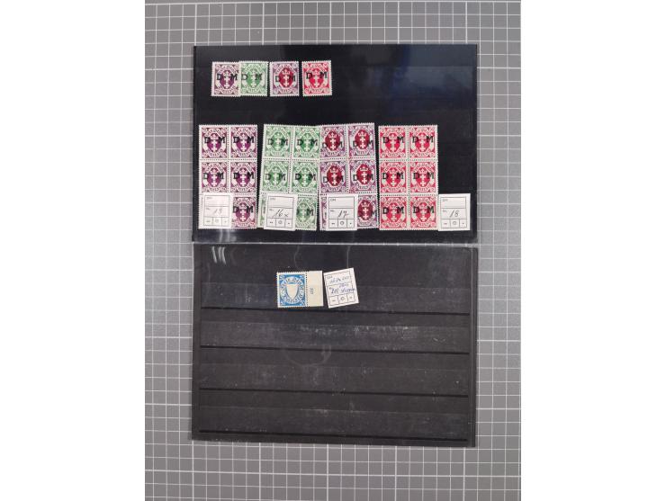 1920/39, vorwiegend postfrische Partie, teils in Einheiten inkl. Dienst- und Portomarken, dabei einige bessere wie Mi.-Nr. 23