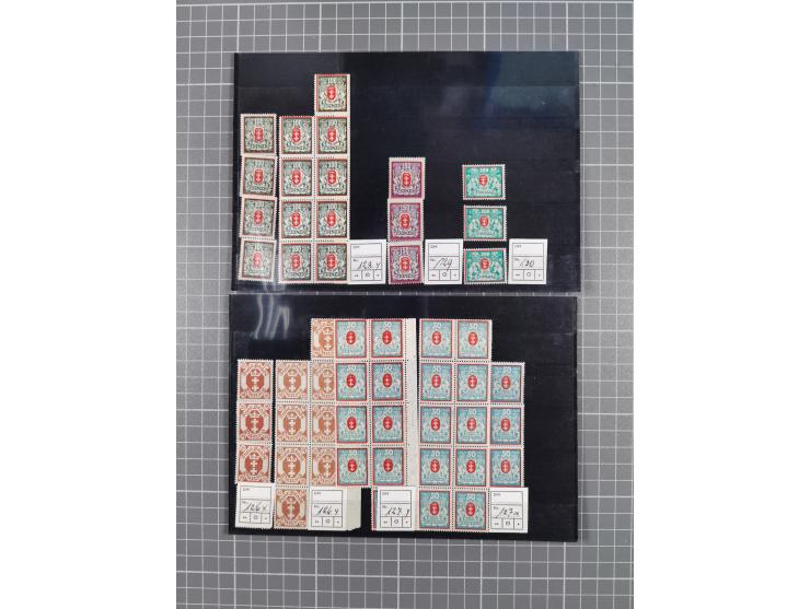 1920/39, vorwiegend postfrische Partie, teils in Einheiten inkl. Dienst- und Portomarken, dabei einige bessere wie Mi.-Nr. 23