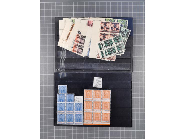 1941, Serbien und Generalgouvernement, vorwiegend postfrische Partie, dabei Generalgouvernement Mi.-Nr. 17-39 per 8 sowie Ser