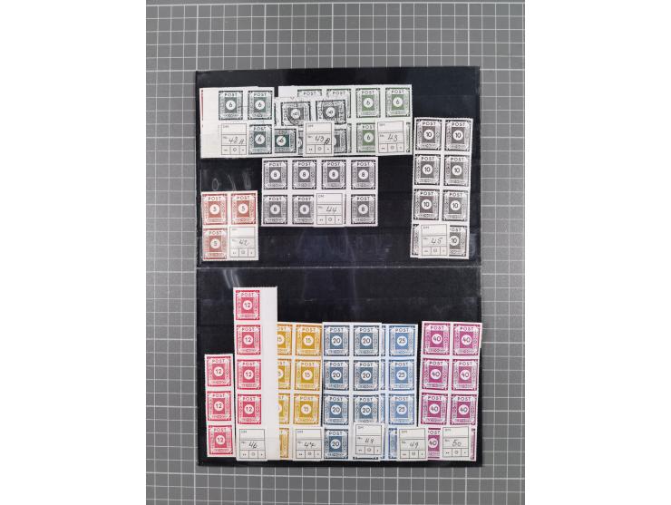 1864/1946, interessante ungebrauchte/postfrische und gestempelte Partie, ab Bayern mit Zwischen-stegpaaren, Deutsches Reich I