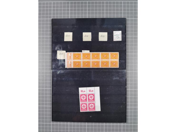 1864/1946, interessante ungebrauchte/postfrische und gestempelte Partie, ab Bayern mit Zwischen-stegpaaren, Deutsches Reich I