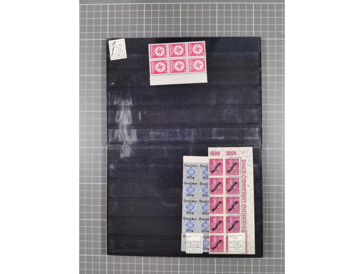 1864/1946, interessante ungebrauchte/postfrische und gestempelte Partie, ab Bayern mit Zwischen-stegpaaren, Deutsches Reich I