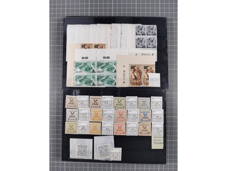 1864/1946, interessante ungebrauchte/postfrische und gestempelte Partie, ab Bayern mit Zwischen-stegpaaren, Deutsches Reich I