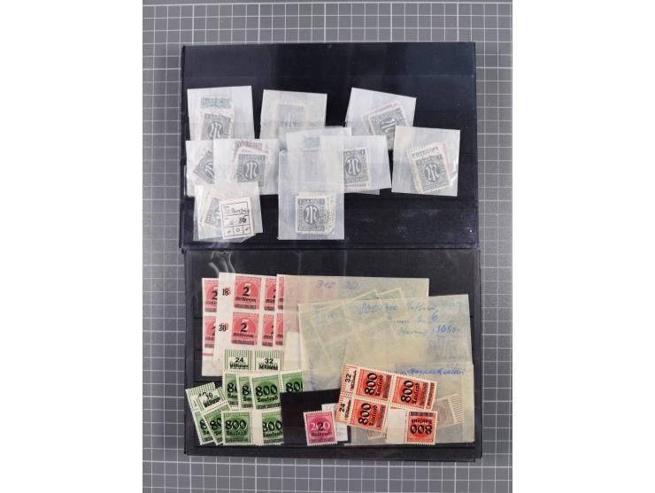 1864/1946, interessante ungebrauchte/postfrische und gestempelte Partie, ab Bayern mit Zwischen-stegpaaren, Deutsches Reich I