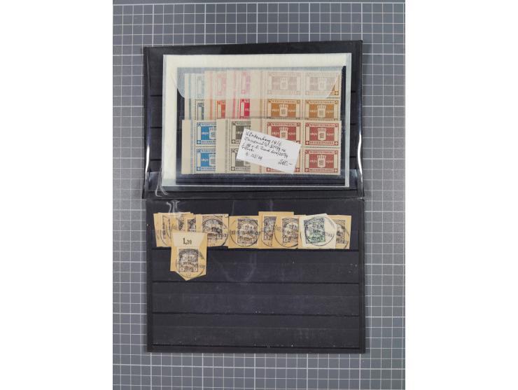 1864/1946, interessante ungebrauchte/postfrische und gestempelte Partie, ab Bayern mit Zwischen-stegpaaren, Deutsches Reich I