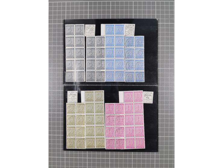 1864/1946, interessante ungebrauchte/postfrische und gestempelte Partie, ab Bayern mit Zwischen-stegpaaren, Deutsches Reich I