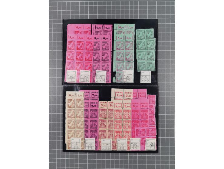 1864/1946, interessante ungebrauchte/postfrische und gestempelte Partie, ab Bayern mit Zwischen-stegpaaren, Deutsches Reich I