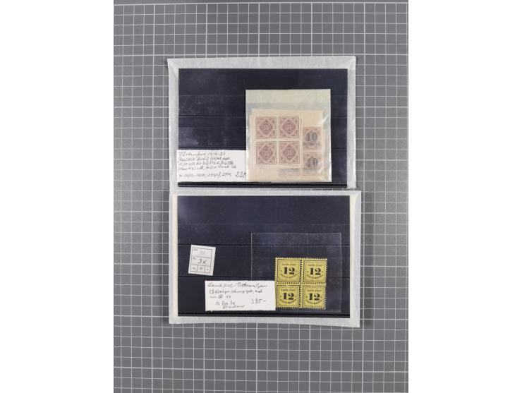 1864/1946, interessante ungebrauchte/postfrische und gestempelte Partie, ab Bayern mit Zwischen-stegpaaren, Deutsches Reich I