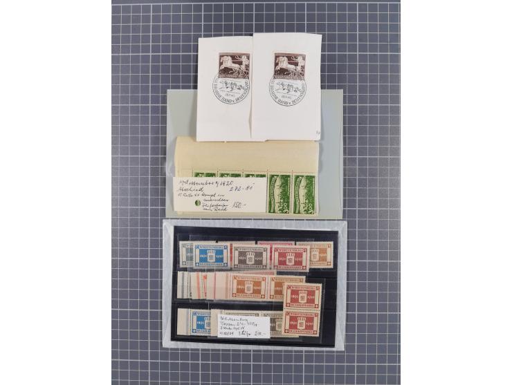 1864/1946, interessante ungebrauchte/postfrische und gestempelte Partie, ab Bayern mit Zwischen-stegpaaren, Deutsches Reich I