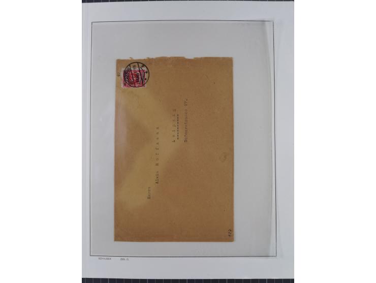 1920/23, interessante Partie mit über 60 Briefen und Karten, dabei R-Briefe, Flugpost, Bahnpost, etwas unterschiedliche, meis