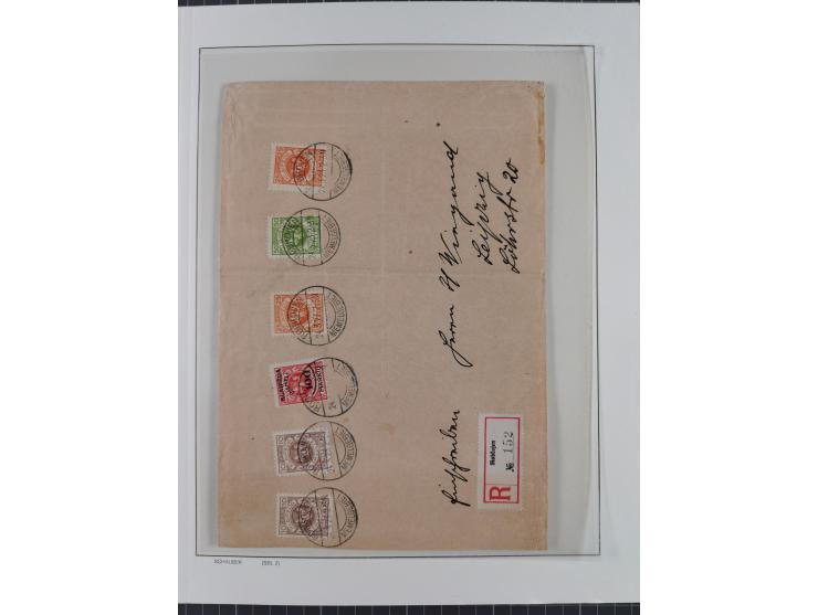 1920/23, interessante Partie mit über 60 Briefen und Karten, dabei R-Briefe, Flugpost, Bahnpost, etwas unterschiedliche, meis