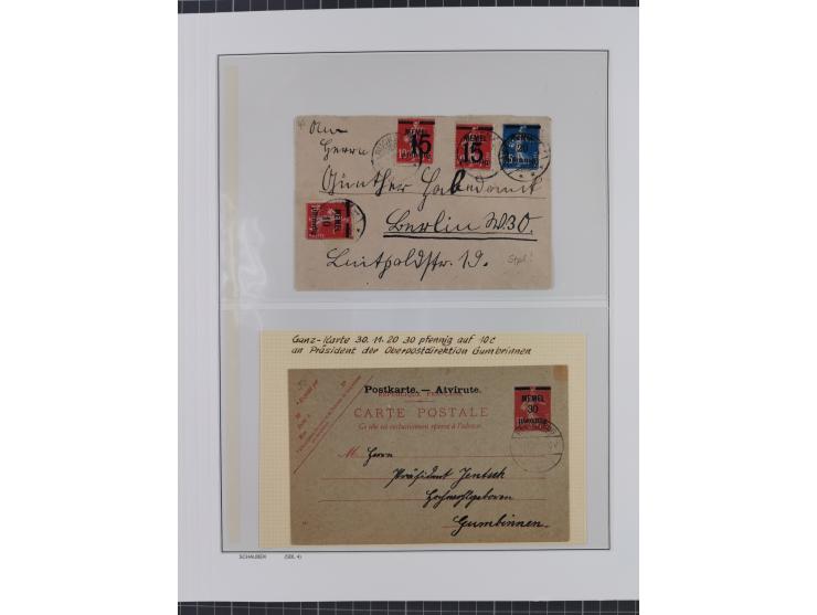 1920/23, interessante Partie mit über 60 Briefen und Karten, dabei R-Briefe, Flugpost, Bahnpost, etwas unterschiedliche, meis