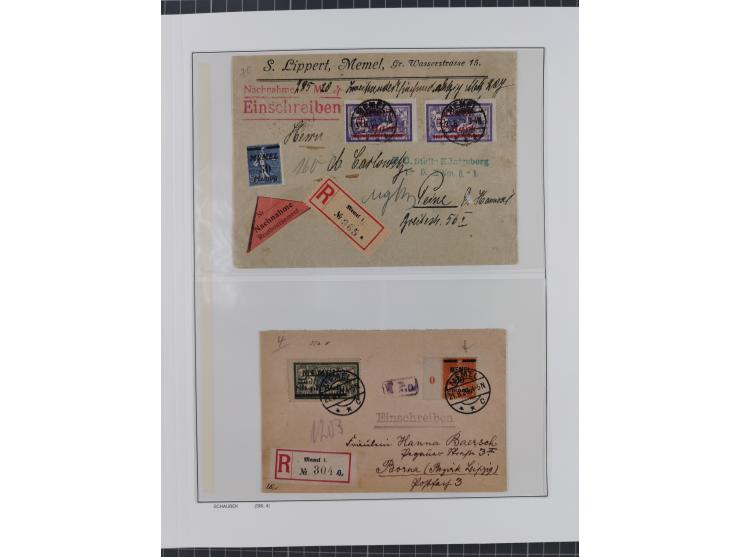 1920/23, interessante Partie mit über 60 Briefen und Karten, dabei R-Briefe, Flugpost, Bahnpost, etwas unterschiedliche, meis