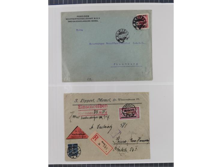 1920/23, interessante Partie mit über 60 Briefen und Karten, dabei R-Briefe, Flugpost, Bahnpost, etwas unterschiedliche, meis