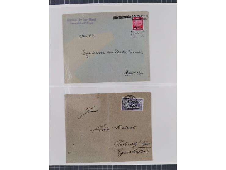 1920/23, interessante Partie mit über 60 Briefen und Karten, dabei R-Briefe, Flugpost, Bahnpost, etwas unterschiedliche, meis