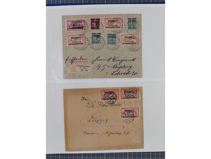 1920/23, interessante Partie mit über 60 Briefen und Karten, dabei R-Briefe, Flugpost, Bahnpost, etwas unterschiedliche, meis