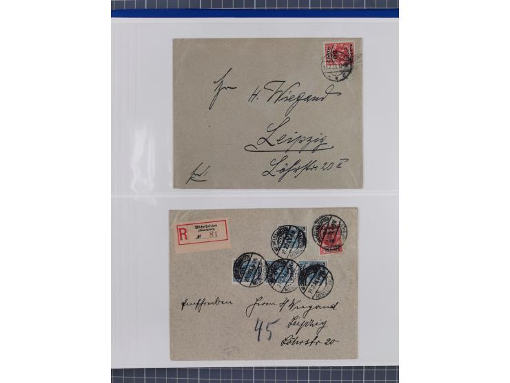 1920/23, interessante Partie mit über 60 Briefen und Karten, dabei R-Briefe, Flugpost, Bahnpost, etwas unterschiedliche, meis