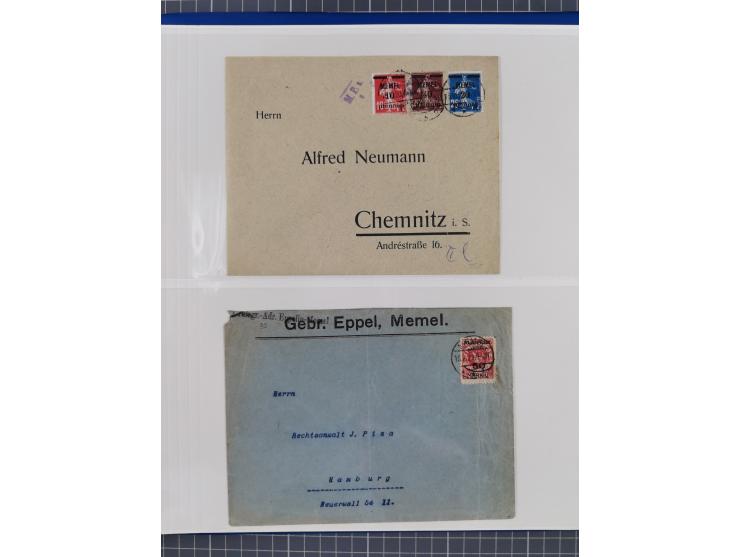 1920/23, interessante Partie mit über 60 Briefen und Karten, dabei R-Briefe, Flugpost, Bahnpost, etwas unterschiedliche, meis