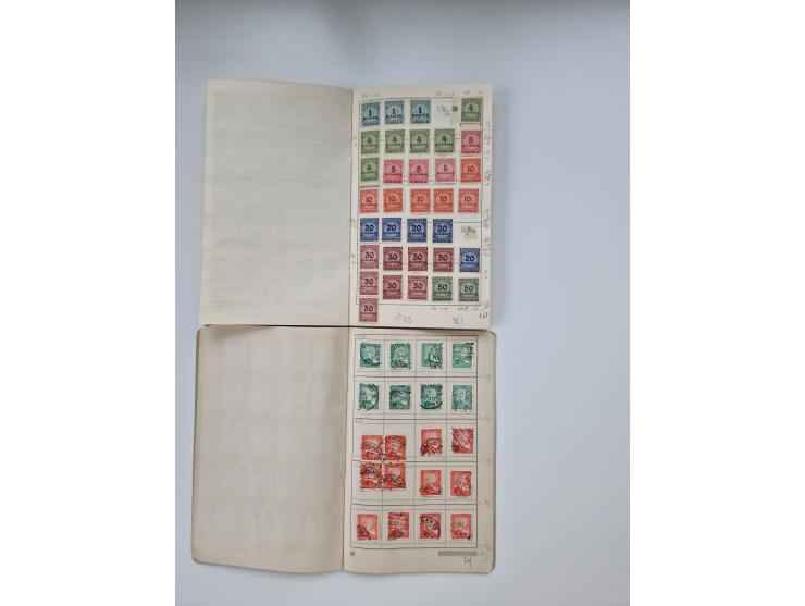 1900/1950(ca.), interessante Partie mit über 100 Briefen, dabei bessere, außerdem diverse alter Auswahlhefte, dabei teils Aus