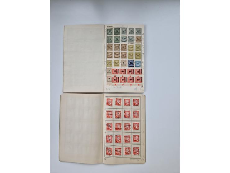 1900/1950(ca.), interessante Partie mit über 100 Briefen, dabei bessere, außerdem diverse alter Auswahlhefte, dabei teils Aus