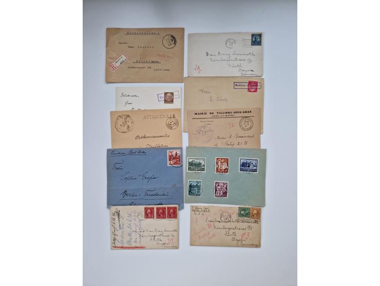 1900/1950(ca.), interessante Partie mit über 100 Briefen, dabei bessere, außerdem diverse alter Auswahlhefte, dabei teils Aus