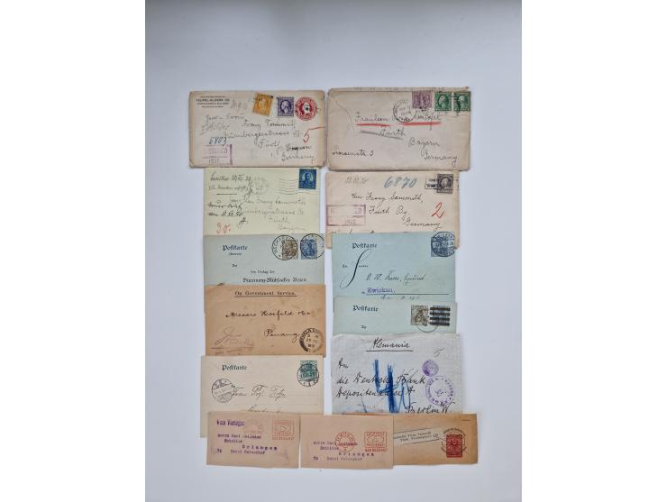 1900/1950(ca.), interessante Partie mit über 100 Briefen, dabei bessere, außerdem diverse alter Auswahlhefte, dabei teils Aus