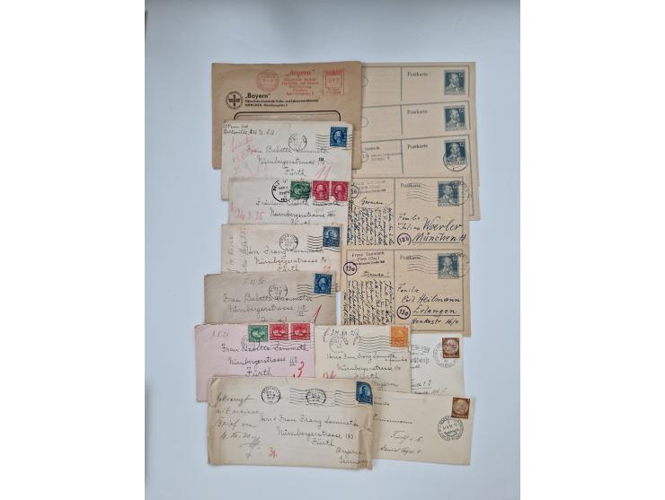 1900/1950(ca.), interessante Partie mit über 100 Briefen, dabei bessere, außerdem diverse alter Auswahlhefte, dabei teils Aus