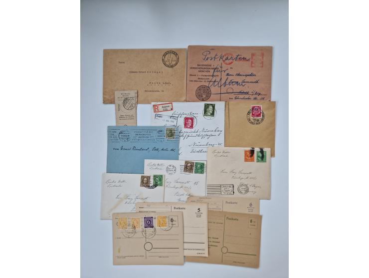 1900/1950(ca.), interessante Partie mit über 100 Briefen, dabei bessere, außerdem diverse alter Auswahlhefte, dabei teils Aus
