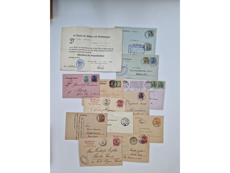 1900/1950(ca.), interessante Partie mit über 100 Briefen, dabei bessere, außerdem diverse alter Auswahlhefte, dabei teils Aus