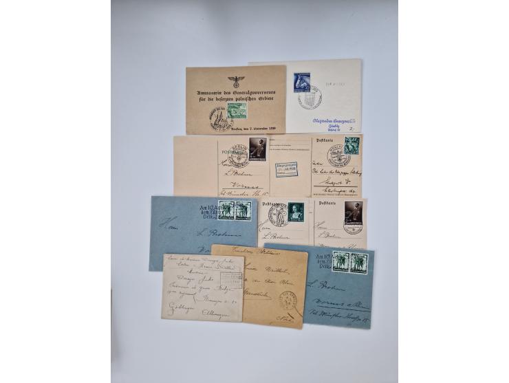 1900/1950(ca.), interessante Partie mit über 100 Briefen, dabei bessere, außerdem diverse alter Auswahlhefte, dabei teils Aus
