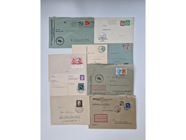 1900/1950(ca.), interessante Partie mit über 100 Briefen, dabei bessere, außerdem diverse alter Auswahlhefte, dabei teils Aus