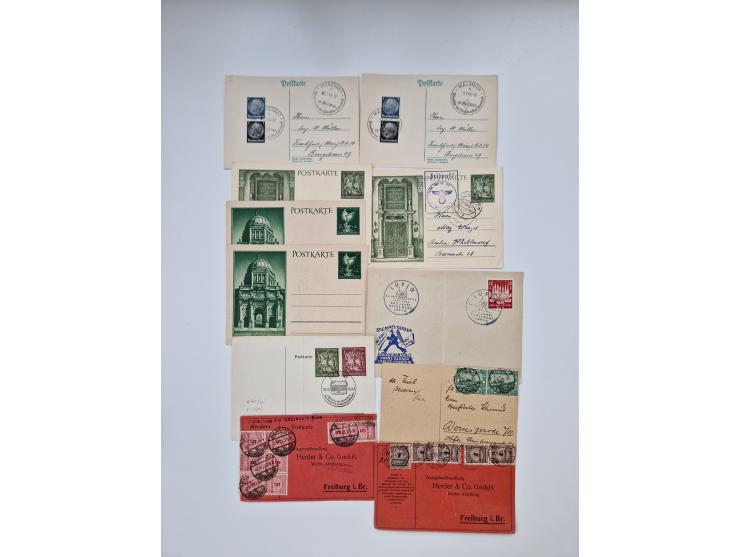 1900/1950(ca.), interessante Partie mit über 100 Briefen, dabei bessere, außerdem diverse alter Auswahlhefte, dabei teils Aus