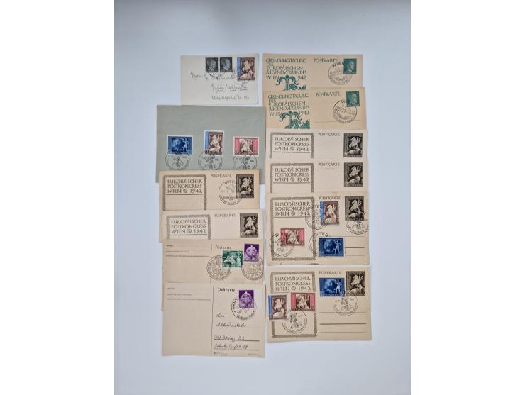 1900/1950(ca.), interessante Partie mit über 100 Briefen, dabei bessere, außerdem diverse alter Auswahlhefte, dabei teils Aus