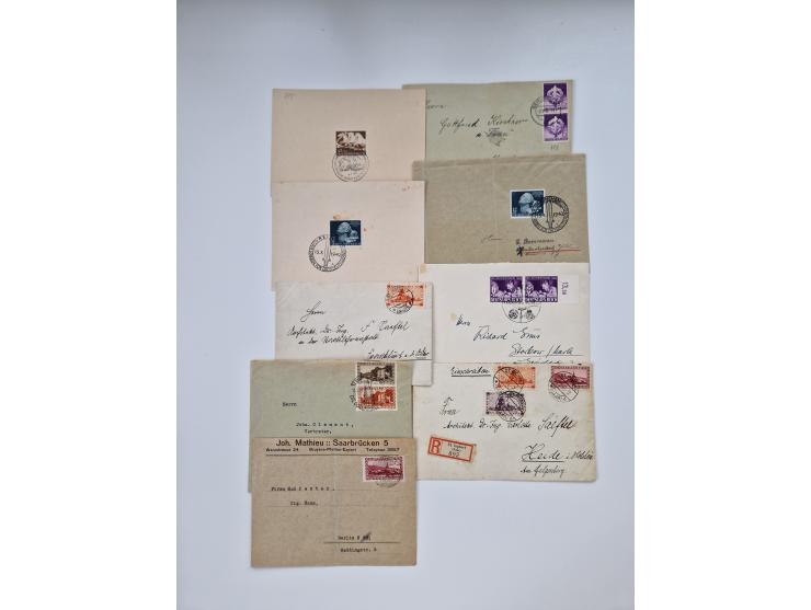 1900/1950(ca.), interessante Partie mit über 100 Briefen, dabei bessere, außerdem diverse alter Auswahlhefte, dabei teils Aus