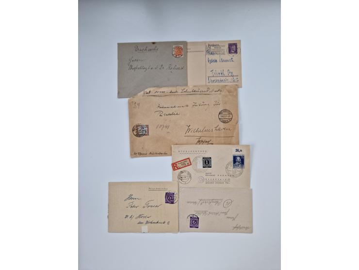 1900/1950(ca.), interessante Partie mit über 100 Briefen, dabei bessere, außerdem diverse alter Auswahlhefte, dabei teils Aus