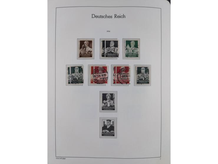 1872/1945, gestempelte Sammlung ab Brustschilde, mit vielen 5 M. Werten, Zeppelinen, Blocks und Dienstmarken, meist gute Erha
