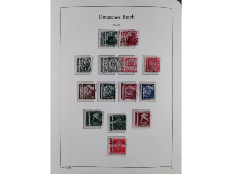 1872/1945, gestempelte Sammlung ab Brustschilde, mit vielen 5 M. Werten, Zeppelinen, Blocks und Dienstmarken, meist gute Erha