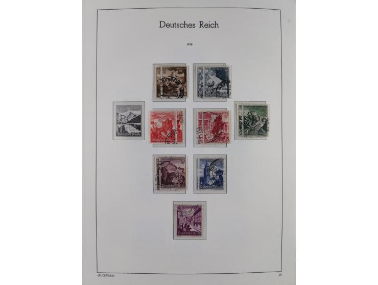 1872/1945, gestempelte Sammlung ab Brustschilde, mit vielen 5 M. Werten, Zeppelinen, Blocks und Dienstmarken, meist gute Erha