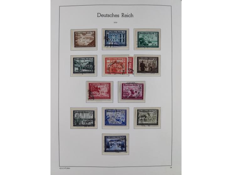 1872/1945, gestempelte Sammlung ab Brustschilde, mit vielen 5 M. Werten, Zeppelinen, Blocks und Dienstmarken, meist gute Erha