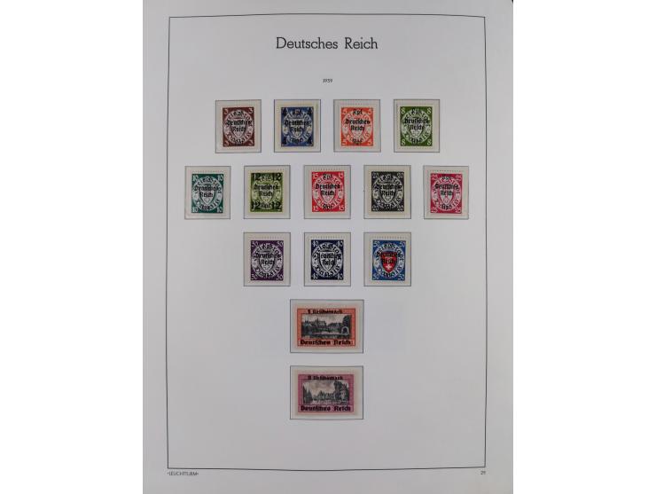 1872/1945, gestempelte Sammlung ab Brustschilde, mit vielen 5 M. Werten, Zeppelinen, Blocks und Dienstmarken, meist gute Erha