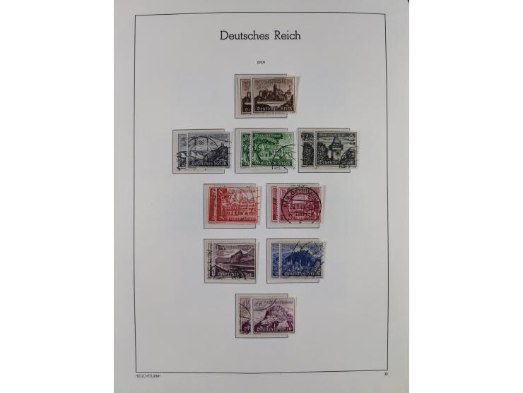 1872/1945, gestempelte Sammlung ab Brustschilde, mit vielen 5 M. Werten, Zeppelinen, Blocks und Dienstmarken, meist gute Erha