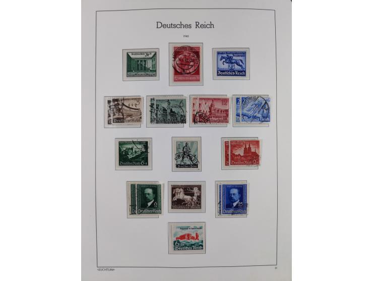 1872/1945, gestempelte Sammlung ab Brustschilde, mit vielen 5 M. Werten, Zeppelinen, Blocks und Dienstmarken, meist gute Erha