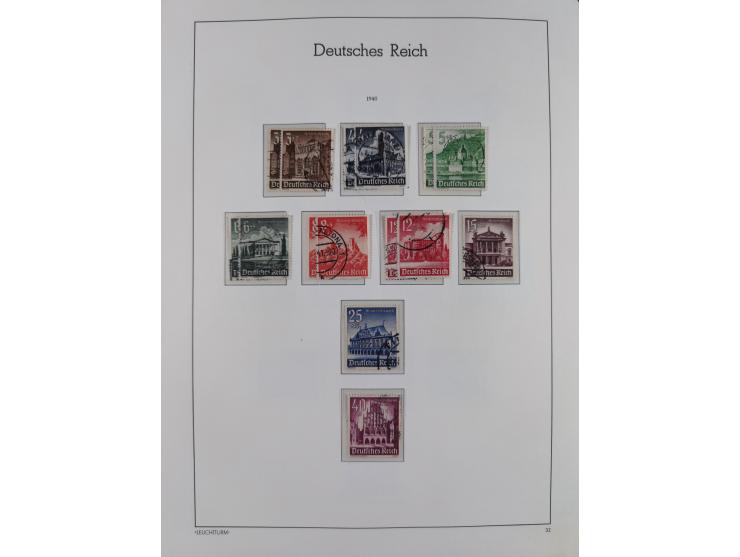 1872/1945, gestempelte Sammlung ab Brustschilde, mit vielen 5 M. Werten, Zeppelinen, Blocks und Dienstmarken, meist gute Erha