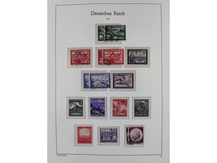 1872/1945, gestempelte Sammlung ab Brustschilde, mit vielen 5 M. Werten, Zeppelinen, Blocks und Dienstmarken, meist gute Erha