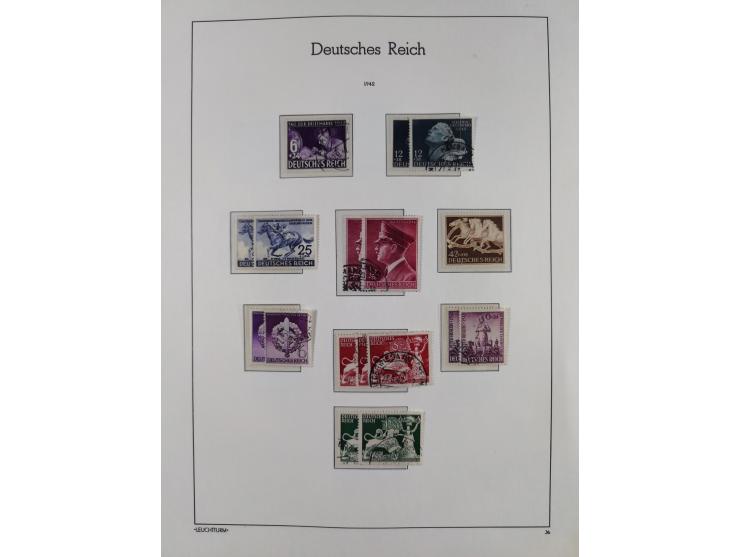 1872/1945, gestempelte Sammlung ab Brustschilde, mit vielen 5 M. Werten, Zeppelinen, Blocks und Dienstmarken, meist gute Erha